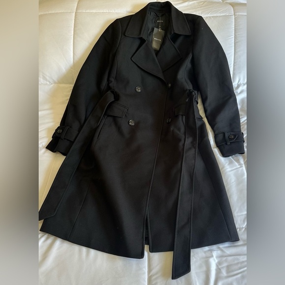 New Women’s RW&CO. Size Medium Black Coat - Picture 1 of 4